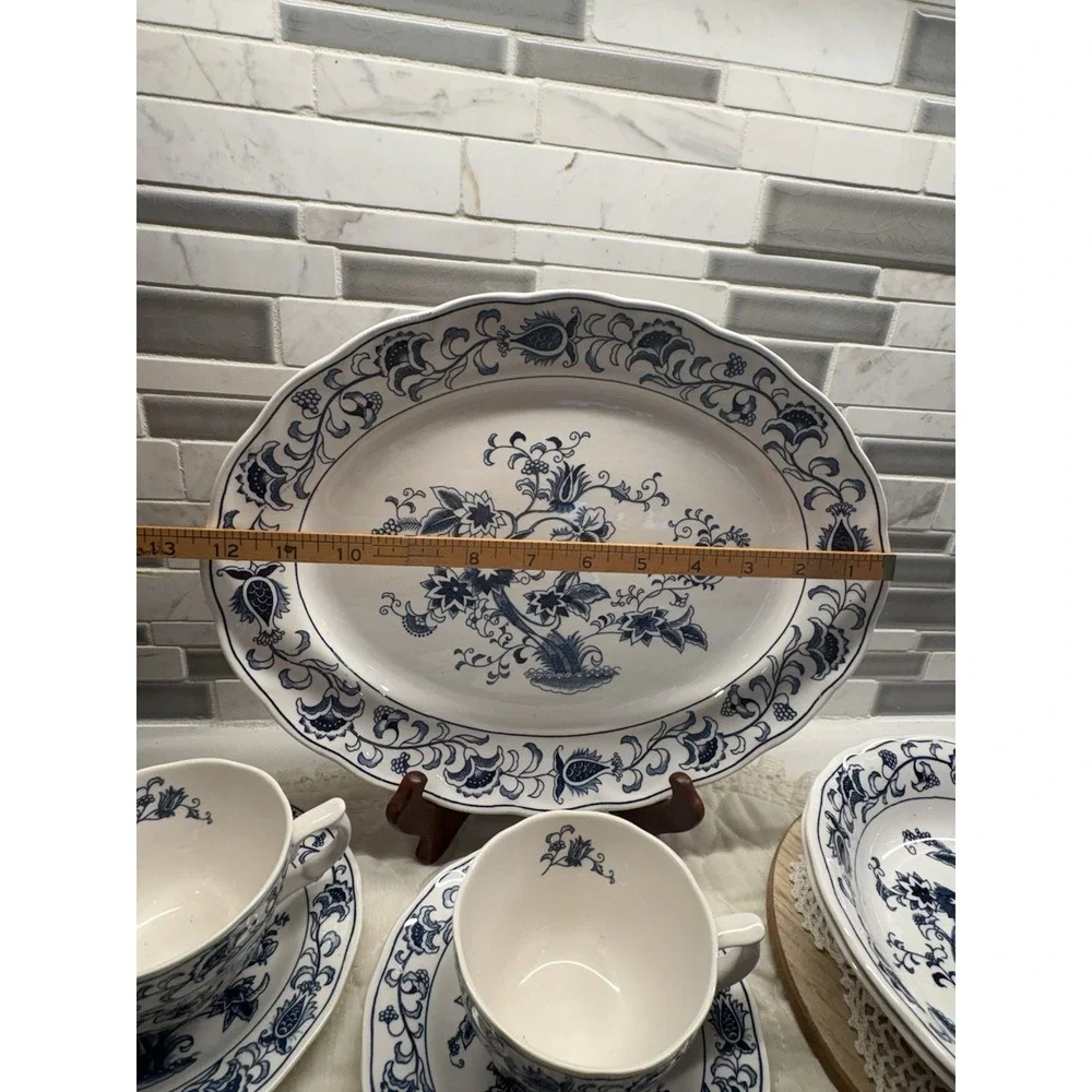 NIKKO Ironstone MING TREE RARE LOT 13 .4270. Harmony House Blue Bonnet. Vintage